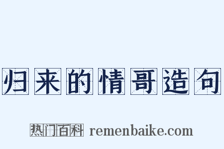 归来的情哥造句是什么意思的图片